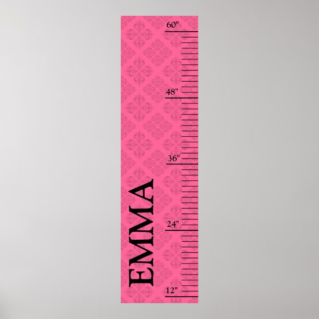 Personalised Growth Chart - Baroque (Front)