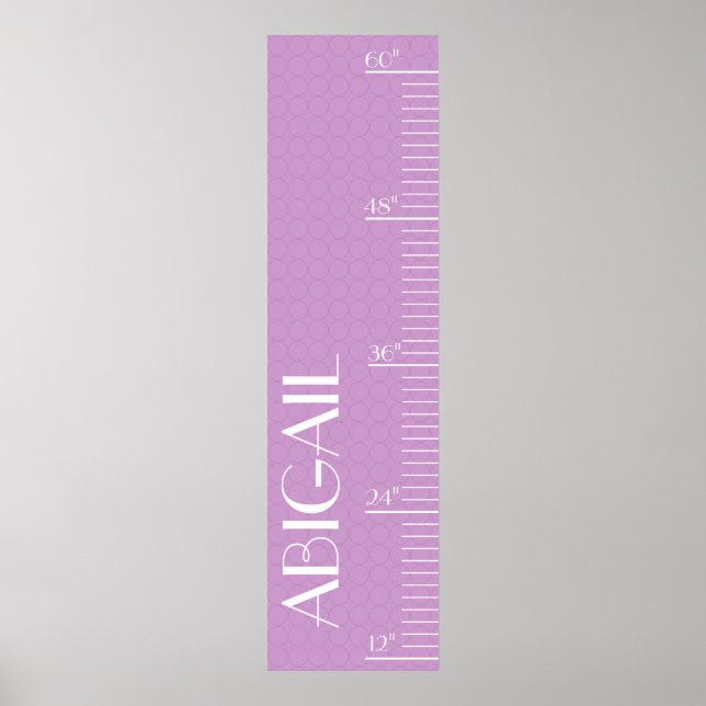 Personalised Growth Chart - Elegant Dots (Front)