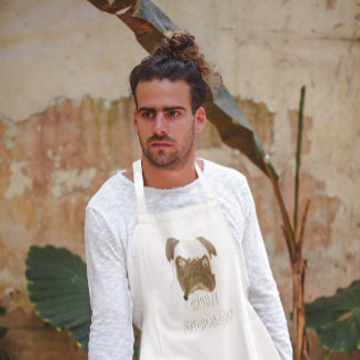 Personalised Grumpy AFICIONADO Puggy Cigar Standard Apron