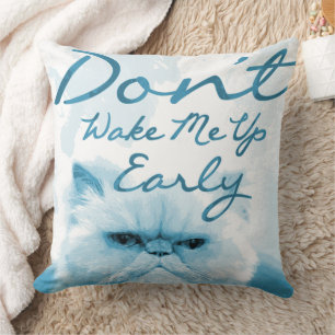 Personalised Grumpy Cat – "Don't Wake Me Up Early" Cushion