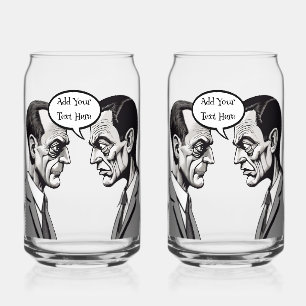 Personalised Grumpy Men Printed 16oz Can Glasses