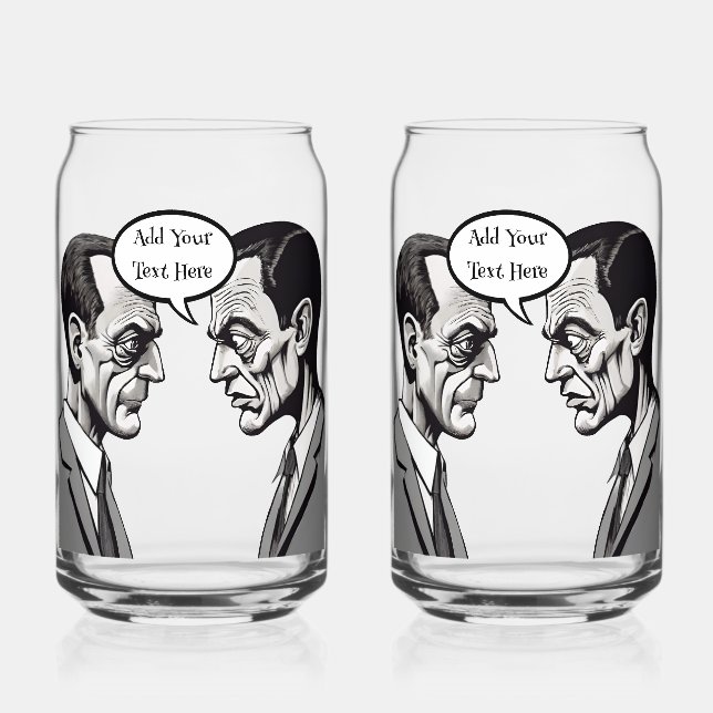 Personalised Grumpy Men Printed 16oz Can Glasses (Front)