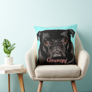 Personalised Grumpy Puggy Cushion