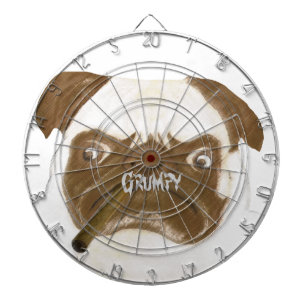 Personalised Grumpy Puggy with Cigar Dartboard