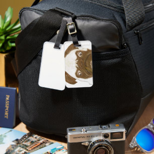 Personalised Grumpy Puggy with Cigar Luggage Tag