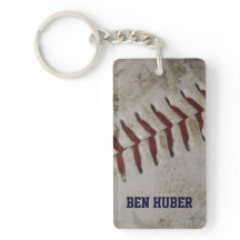 Personalised Grunge Dirty Baseball Key Chain