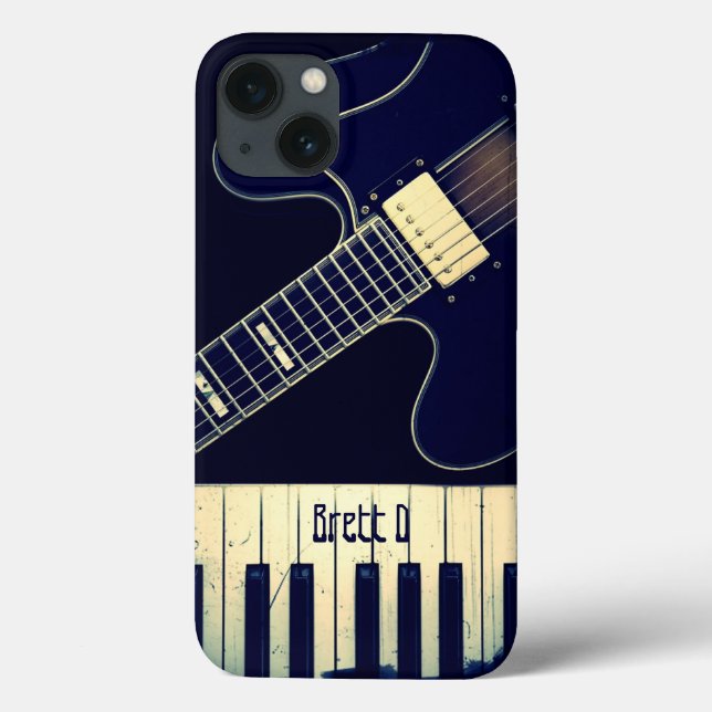 Personalised Grunge Piano Keyboard Guitar Case-Mate iPhone Case (Back)