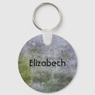 Personalised Grunge Stone Wall Texture Key Ring