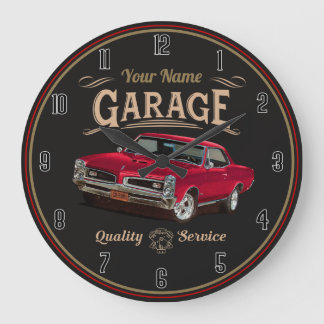 Personalised GTO Classic Car Garage Large Clock