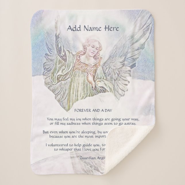 Personalised Guardian Angel Blanket (Front)