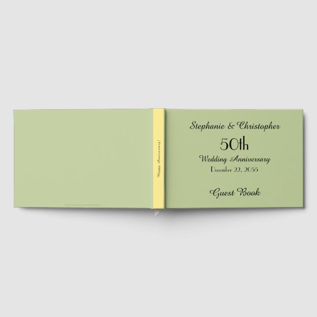 Personalised Guest Book 50th Anniversary Party (Full)