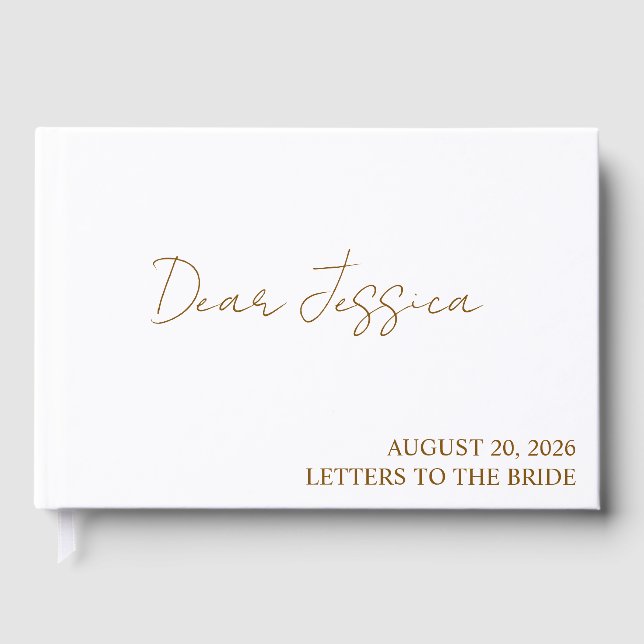 Personalised Guest Book, Custom Wedding Guestbook  (Front)