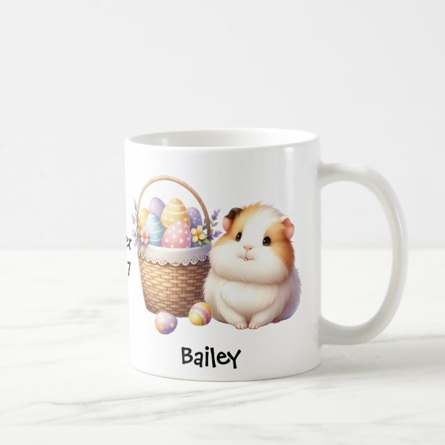 Personalised Guinea Pig Easter/Spring Mug (Right)