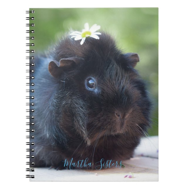 Personalised // Guinea Pig With A Daisy Notebook (Front)