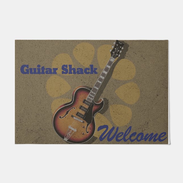Personalised Guitar doormat, Lovely Closing Gift Doormat (Front)