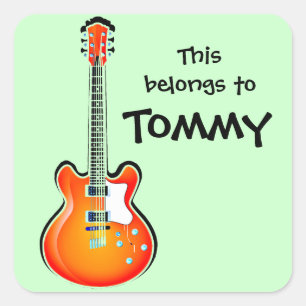 Personalised Guitar Sticker