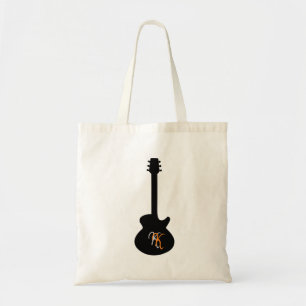 Personalised guitar-themed musi tote bag