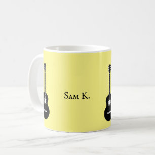 Personalised guitar-themed music  coffee mug
