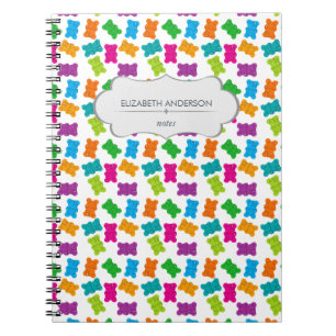 Personalised Gummy Bears Pattern Notebook
