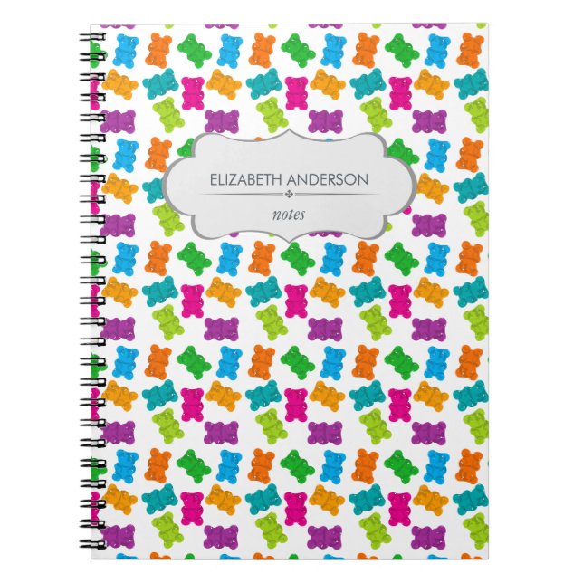 Personalised Gummy Bears Pattern Notebook (Front)