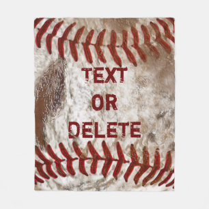 Personalised Guys Grunge Baseball Fleece Blanket