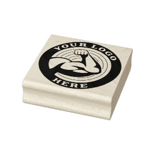 Personalised Gym Business Brand Logo Rubber Stamp
