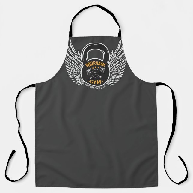 Personalised GYM Fitness Trainer Kettlebell  Apron (Front)