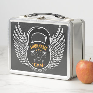 Personalised GYM Fitness Trainer Kettlebell  Metal Lunch Box