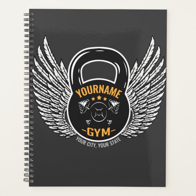 Personalised GYM Fitness Trainer Kettlebell Planner (Front)