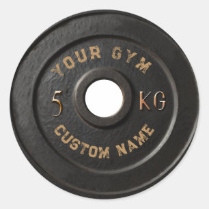 Personalised Gym Owner   Funny Vintage Fitnes      Classic Round Sticker