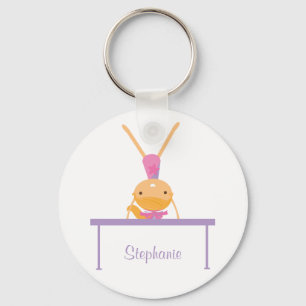 Personalised gymnastics balance beam kids keychain