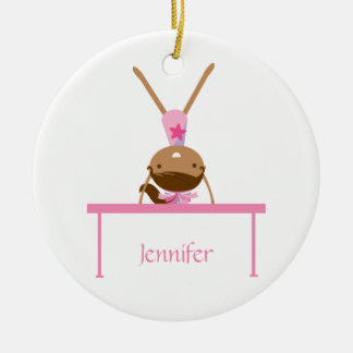 Personalised gymnastics balance beam kids ornament