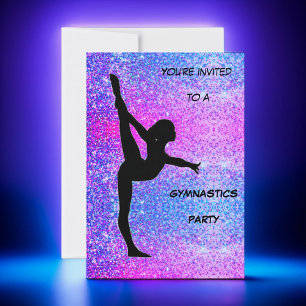 Personalised Gymnastics Birthday Party Invitation