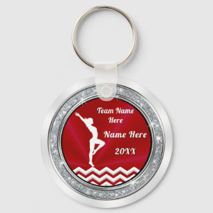 Personalised, Gymnastics Gifts for Girls, 2 Sided Key Ring