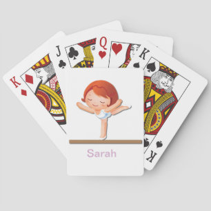 Personalised Gymnastics Gifts Playing Cards