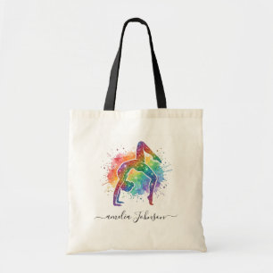 Personalised Gymnastics Glitter Tote Bag