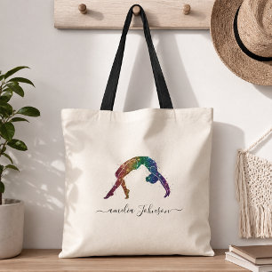 Personalised Gymnastics Glitter Tote Bag