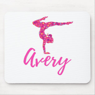 Personalised Gymnastics Gymnast Name Avery Mouse Mat