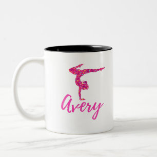 Personalised Gymnastics Gymnast Name Avery Two-Tone Coffee Mug