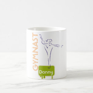 Personalised GYMNASTICS Kids Mugs Named