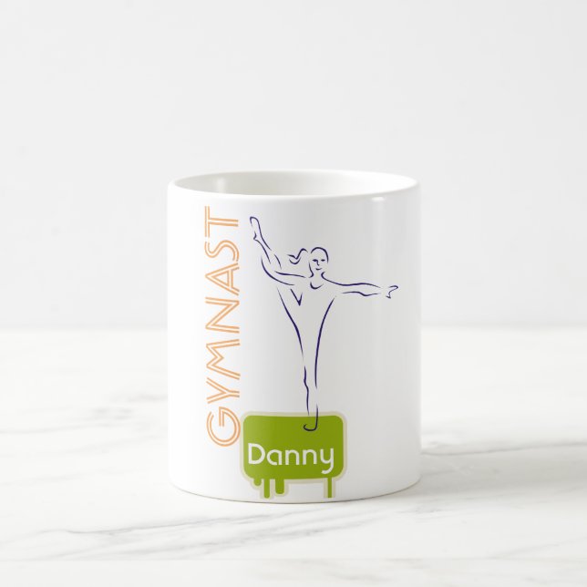 Personalised GYMNASTICS Kids Mugs Named (Center)