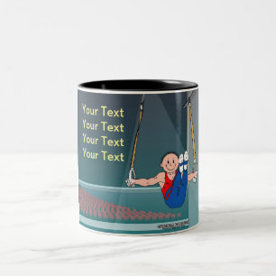 Personalised Gymnastics - Male Cartoon  Two-Tone Coffee Mug