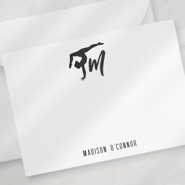 Personalised Gymnastics Monogram Initial  Card (Creator Uploaded)