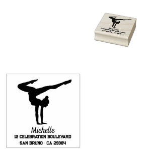 Personalised Gymnastics  Rubber Stamp