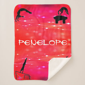 Personalised Gymnastics Sherpa Blanket