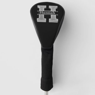 Personalised H Initial Silver Monogram Your Name Golf Head Cover