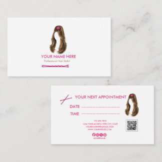 Personalised Hair Stylist Appointment Card