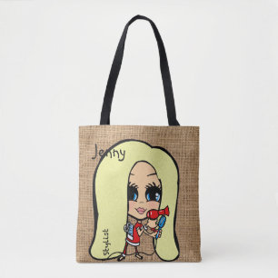Personalised Hair Stylist Bag Caricature blonde