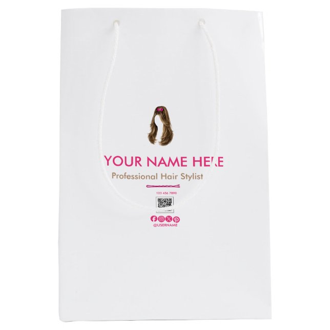 Personalised Hair Stylist Gift Bag (Front)