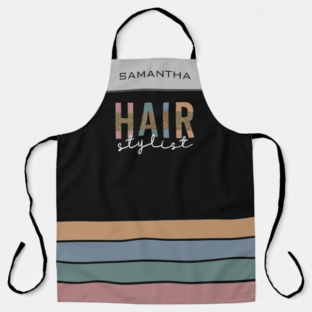Personalised Hair stylist Hairdresser Apron (Front)